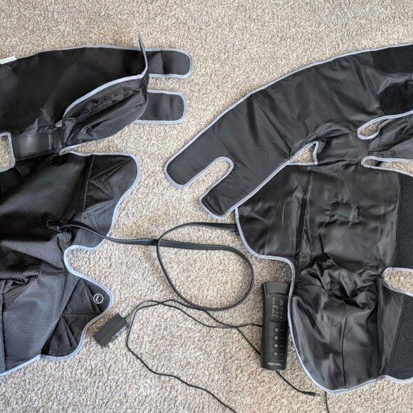 barely used AllJoy AJFLM22 Black 24W Air Compression Full Leg Massager L & R leg - Picture 1 of 5